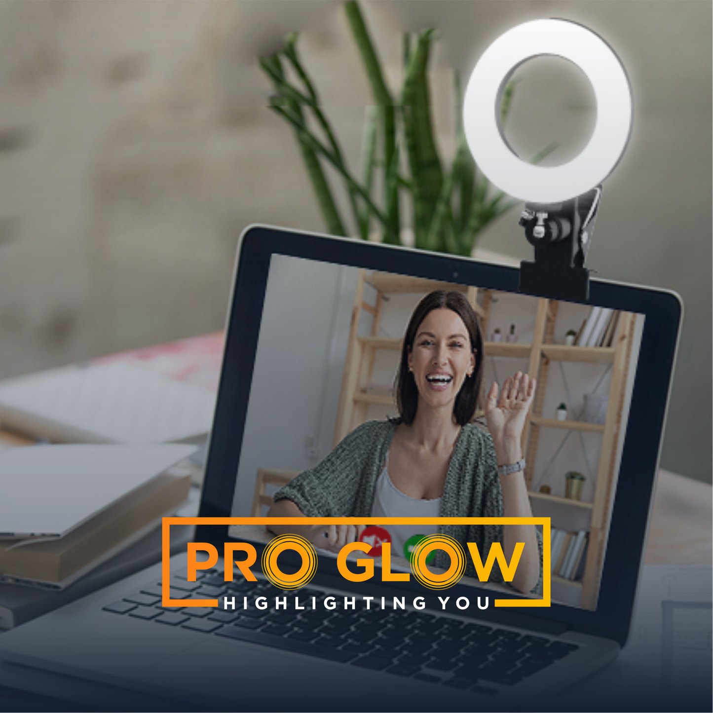 Pro Glow Ring Light Clip On For Laptop